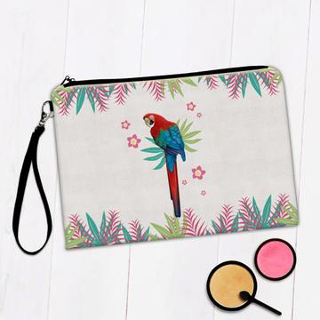 Macaw Tropical Summer : Gift Makeup Bag Bird Parrot Airbrush Ecology Nature Aviary