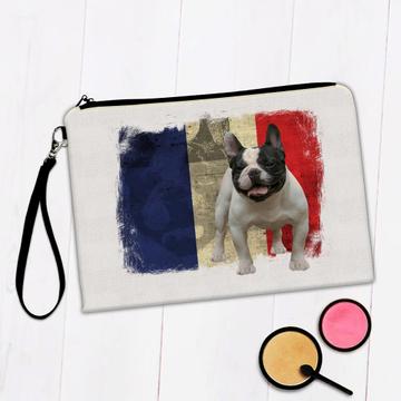 French Bulldog France Flag : Gift Makeup Bag Dog Pet Francaise
