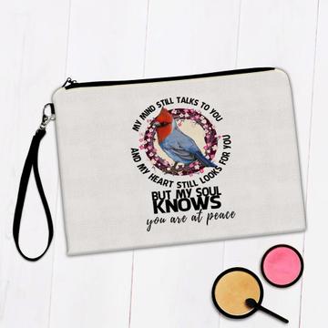 Cardinal Quote : Gift Makeup Bag Bird Grieving Lost Loved One Grief Healing Rememberance