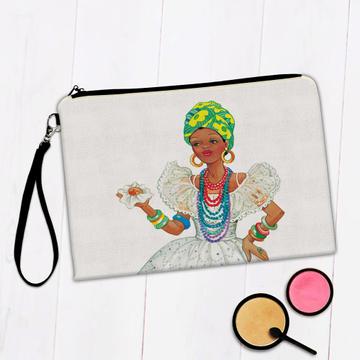 African Woman Baiana Typical Food : Gift Makeup Bag Brazil Brazilian Folk Culture Bahia Salvador