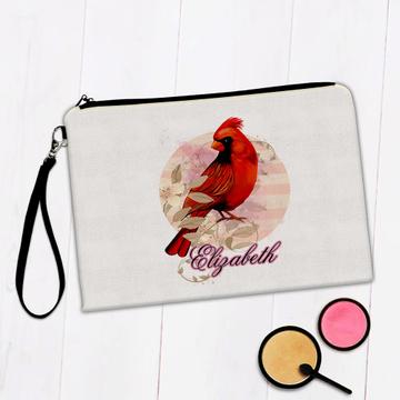 Personalized Cardinal Mug : Gift Makeup Bag Name Bird Grieving Loved One Customizable