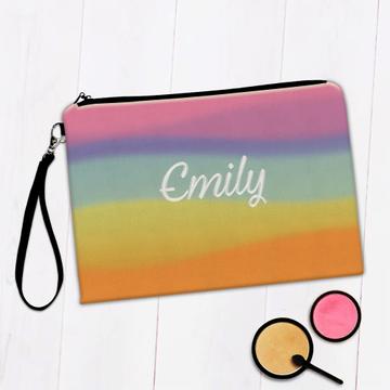 Blurry Waves : Gift Makeup Bag Colorful Abstract Funky Stripes Watercolor Tie Dye Vibrant