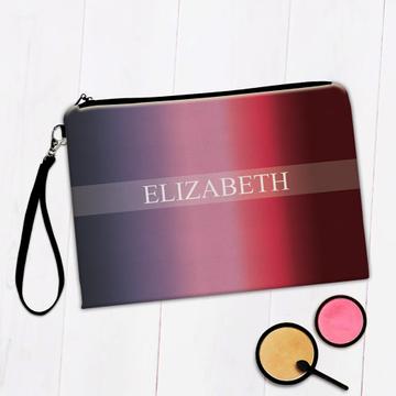 Delicate Gradient Lines : Gift Makeup Bag Feminine Abstract Art Print For Coworker Boss Funky