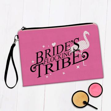 Flamingo Brides Flocking Tribe Wedding Bachelorette Party : Gift Makeup Bag Tropical Bird