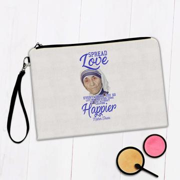 Mother Teresa Spread Love : Gift Makeup Bag Catholic Christian Madre Religious Saint