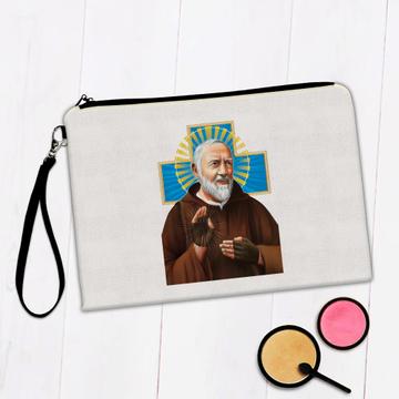 Saint Pio Of Pietrelcina Cross : Gift Makeup Bag Padre Catholic Religious Christian Church