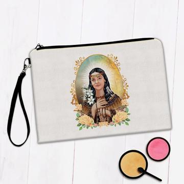 Saint Kateri Tekakwitha : Gift Makeup Bag Catholic Catherine Lily Of The Mohawks Religious