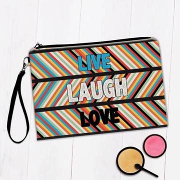 Live Laugh Love : Gift Makeup Bag Quotes Self Help
