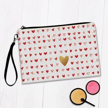 Cute Hearts Print : Gift Makeup Bag Valentines Day Love You Art For Engagement Party Bride Groom