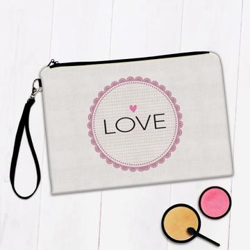 Love Personalized Custom : Gift Makeup Bag Mug Lacework Abstract Hearts Mothers Day Baby Shower