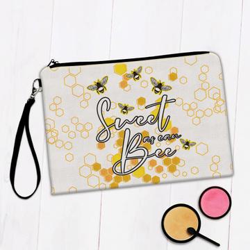 Bees Honeycombs : Gift Makeup Bag Cute Art Sweet Friend Her Mother Summer Time Kid Child Humor