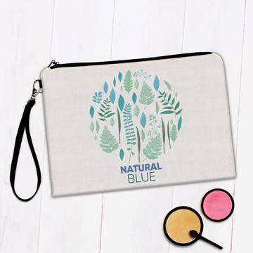 Natural Blue Ecology : Gift Makeup Bag Botanical Plants Ecological Protection Sweet Art Print Nature