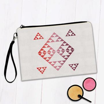 Triangle Print Tribal Design : Gift Makeup Bag Custom Personalized Birthday Favor Coworker Home Decor