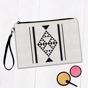 Tribal Black And White : Gift Makeup Bag Fun Design For Home Kitchen Decor Abstract Print Coworker