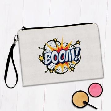 Boom Art Print : Gift Makeup Bag Vintage Fun Design For Birthday Party Decor Teenager Stars Explosion