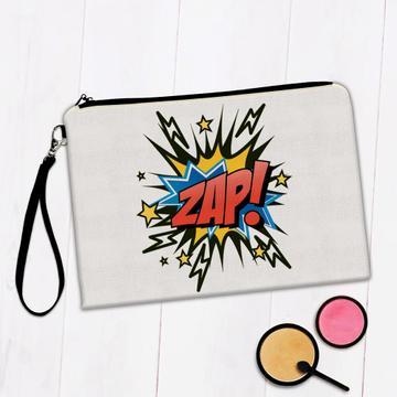 Zap Art Print : Gift Makeup Bag Retro Fun Design For Teenager Room Decor Kid Birthday Party Funny
