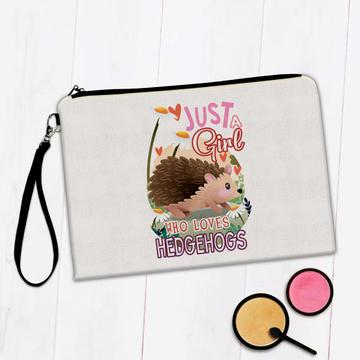 For Girl Hedgehog Lover : Gift Makeup Bag Cute Animal Forest Teenager Kids Children Birthday Favor