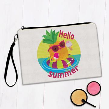 Funny Pineapple Art : Gift Makeup Bag Hello Summer Fruit Fruits Lover Kid Child Holidays Coworker