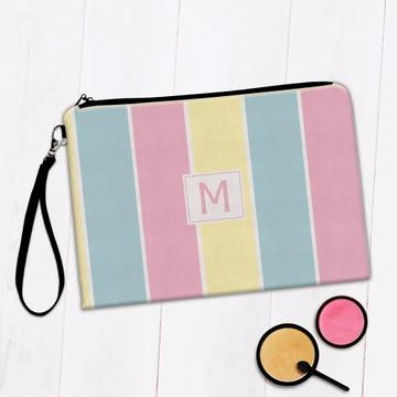 Baby Color Stripes : Gift Makeup Bag Custom Personalized Name Art Abstract For Her Woman Sister