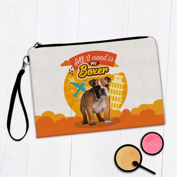 For Boxer Dog Lover Owner : Gift Makeup Bag Dogs Animal Pet Cute Art Birthday Decor Puppy