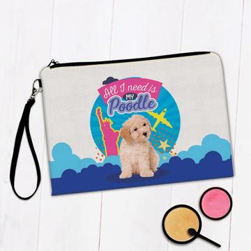 For Poodle Dog Lover Owner : Gift Makeup Bag Dogs Animal Pet Cute Art Birthday Decor Puppy