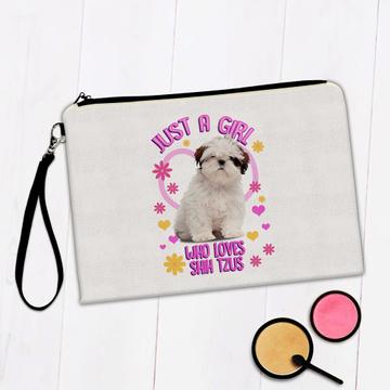 For Shih Tzu Dog Lover Owner : Gift Makeup Bag Dogs Animal Pet Photo Art Print Birthday Girl