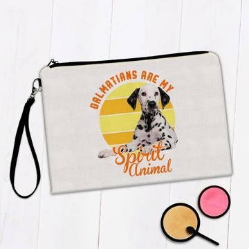For Dalmatian Lover Owner : Gift Makeup Bag Puppy Dogs Spirit Animal Pets Photo Art Birthday Retro