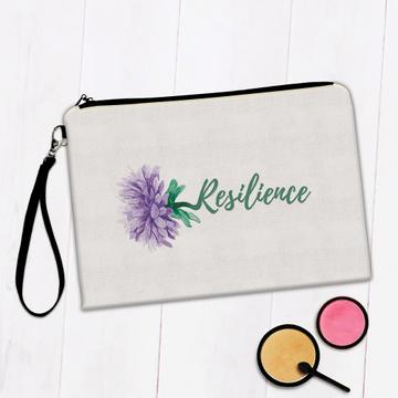 For Resilient Woman Resilience : Gift Makeup Bag Flower Carnation Fun Art Print Feminine Birthday