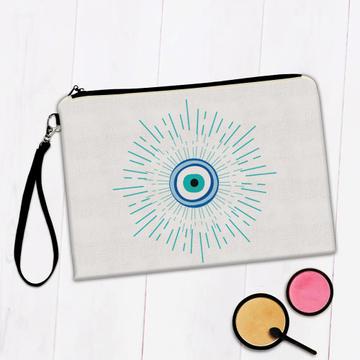 Turkish Evil Eye Art Print : Gift Makeup Bag Esoteric Fashion Trends Eyes Rays Home Wall Decor Cute