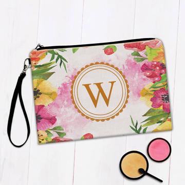 Retro Mallow Custom Name : Gift Makeup Bag Personalized Flowers Decor For Her Woman Birthday