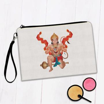 Hanuman Rama Sita Poster : Gift Makeup Bag Vintage Indian Style Religion Devotional Print God