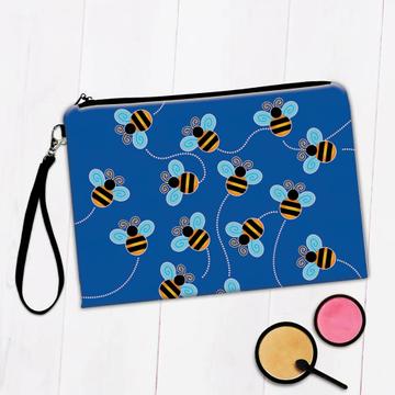 Cute Bees : Gift Makeup Bag For Baby Shower Nursery Wall Decor Bee Kid Child Birthday Butterfly