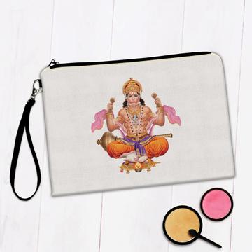 Traditional Hanuman Poster : Gift Makeup Bag Rama Hindu God Lord Indian Style Devotional Art Print