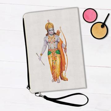 Rama Vintage Poster : Gift Makeup Bag Hindu God Lord Indian Devotional Art For Home Decor Religion