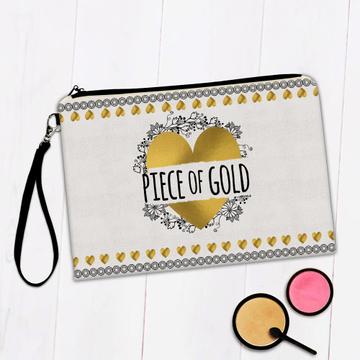 Heart Piece of Gold  : Gift Makeup Bag Love