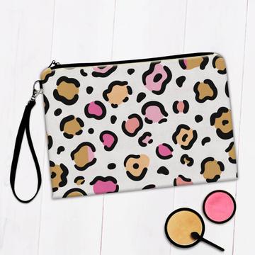 Pink Leopard Animal Print  : Gift Makeup Bag