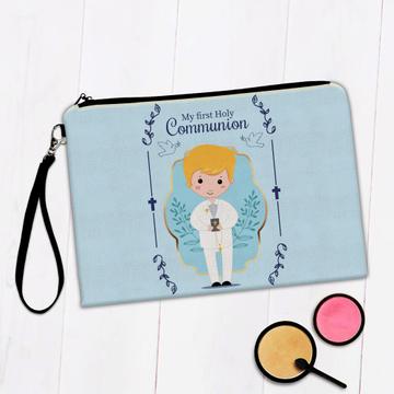 Communion Boy : Gift Makeup Bag Catholic Blond