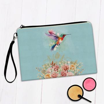 Colibri Roses : Gift Makeup Bag Hummingbird Bird Feminine