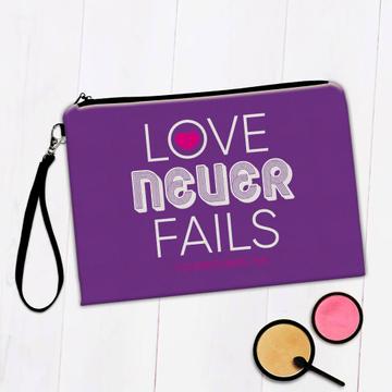 Love Never Fails Christian : Gift Makeup Bag 1 Corinthians 13