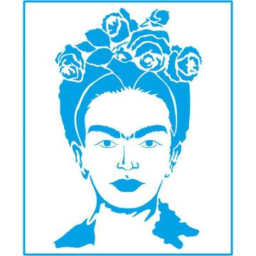 Frida Kahlo 6 3/4 x 8 1/4 in : Laser Cut Stencil Diy Reusable 17x21cm Artist