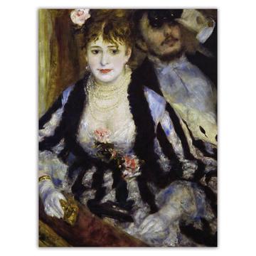 Renoir La Loge The Theatre Box : Gift Sticker Famous Oil Painting Art Artist Painter