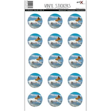 Russell Terrier at the Beach : Gift Sticker Dog Pet Animal Puppy