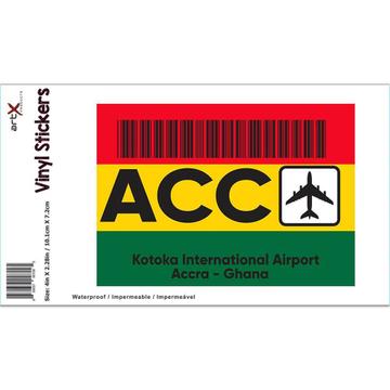 Ghana Kotoka Airport Accra ACC : Gift Sticker Travel Airline Code Pilot AIRPORT