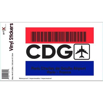France Paris Charles de Gaulle Airport CDG : Gift Sticker Travel Airline AIRPORT