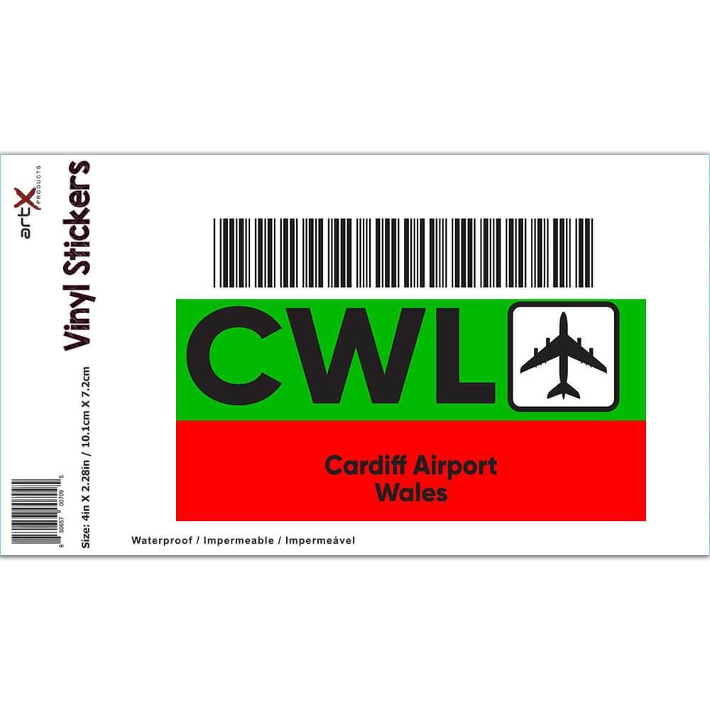 Gift Sticker : Wales Cardiff Airport CWL Travel Airline Pilot AIRPORT