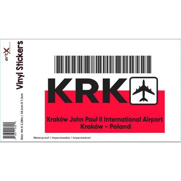 Poland Kraków John Paul II Airport KRK : Gift Sticker Travel Airline Pilot AIRPORT