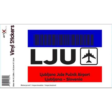 Slovenia Ljubljana Jože Pučnik Airport LJU : Gift Sticker Travel Airline Pilot