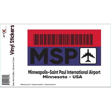 USA Minneapolis–Saint Paul Airport Minnesota MSP : Gift Sticker Travel Airline Pilot