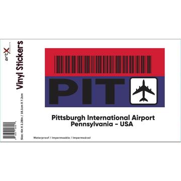 USA Pittsburgh Airport Pennsylvania PIT : Gift Sticker Travel Airline Pilot AIRPORT