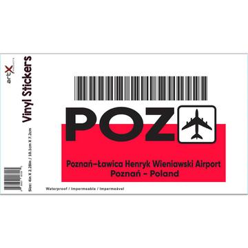 Poland Poznań Ławica Wieniawski Airport POZ : Gift Sticker Travel Airline Pilot